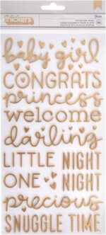 Thickers Pebbles Night Night GOLDIE Puffy Phrase Stickers 151pc - Image 2