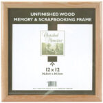 Darice Unfinished Wood MEMORY & SCRAPBOOKING FRAME 12x12