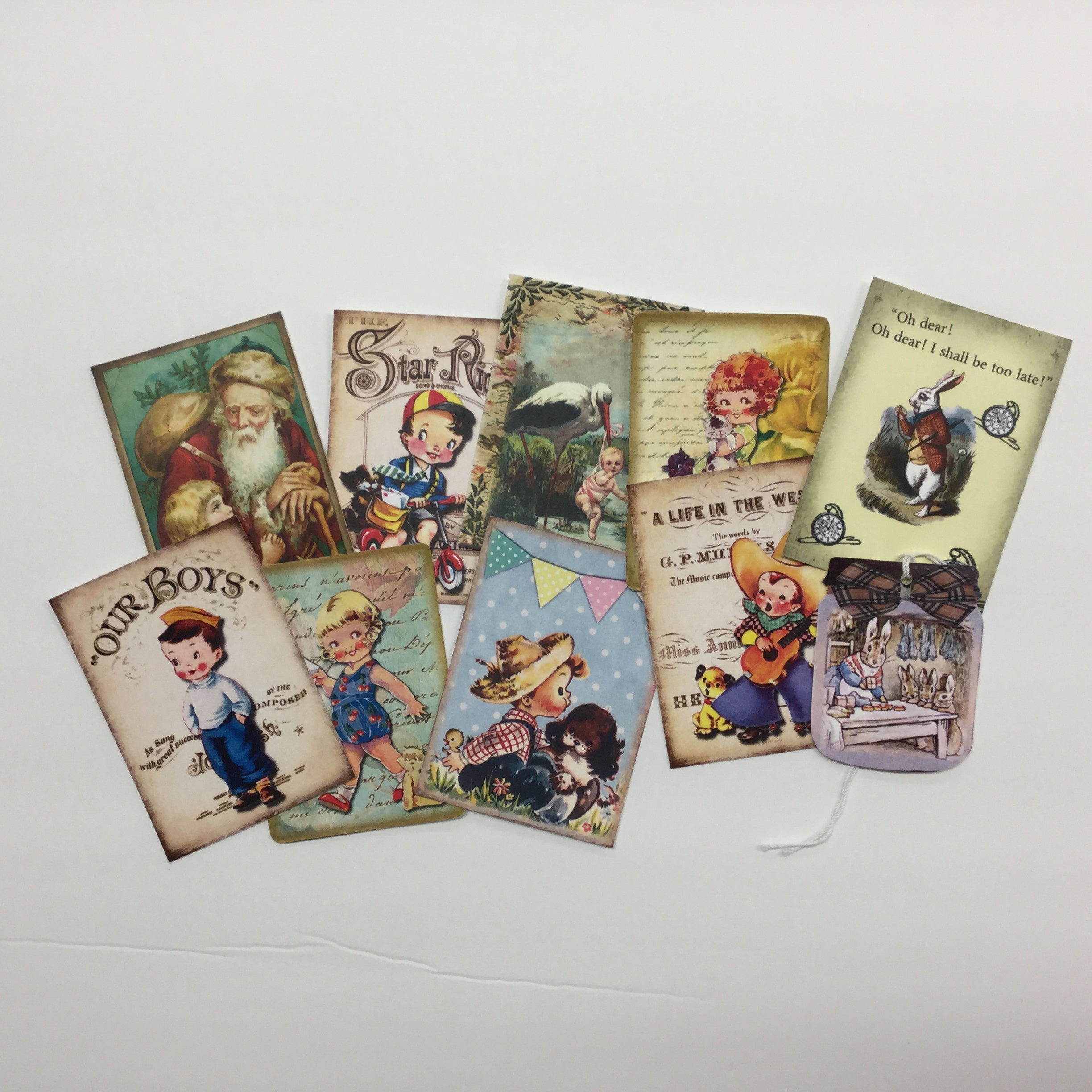 10EE3F54-697E-404C-8DB7-B09275F75D0D.jpg Tags & Ephemera 10pc STORYBOOK KID TAGS - Image 1
