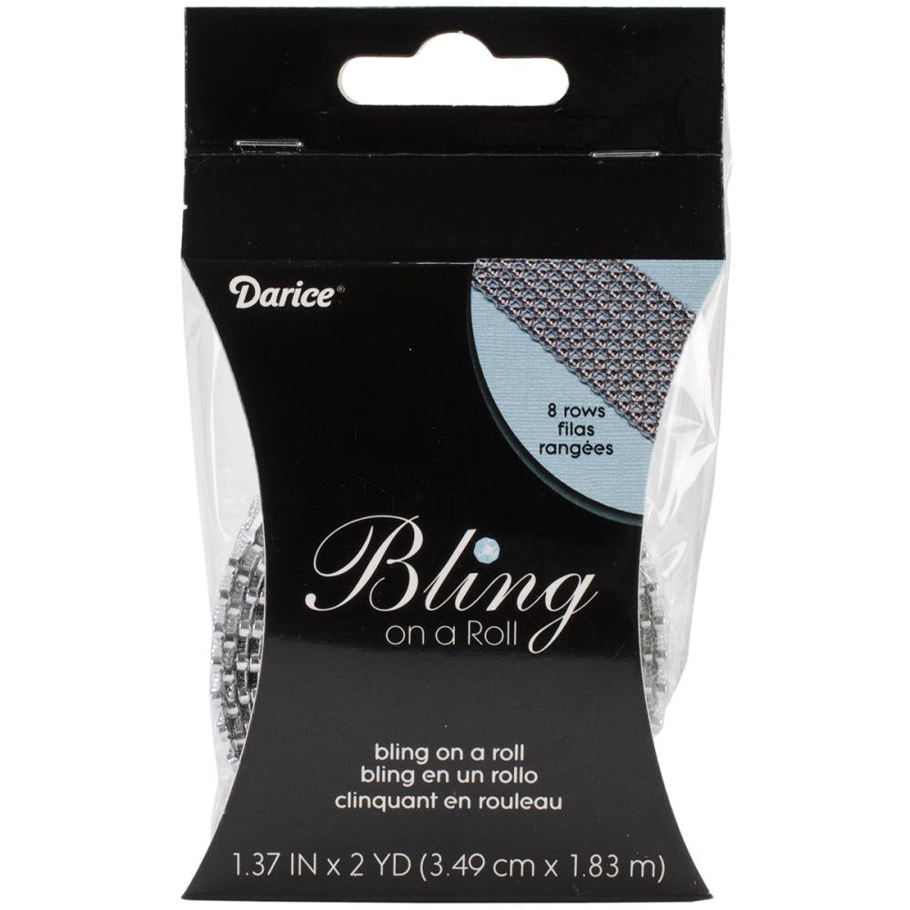 10F26BCE-49F2-4250-BDAA-B7061F78B815.jpg Darice BLING ON A ROLL SILVER 2 yard - Image 1