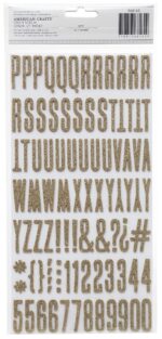 Thickers Shimelle FITZGERALD Gold Glitter Foam Alphabet Stickers - Image 2