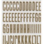 Thickers Shimelle FITZGERALD Gold Glitter Foam Alphabet Stickers