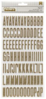Thickers Shimelle FITZGERALD Gold Glitter Foam Alphabet Stickers
