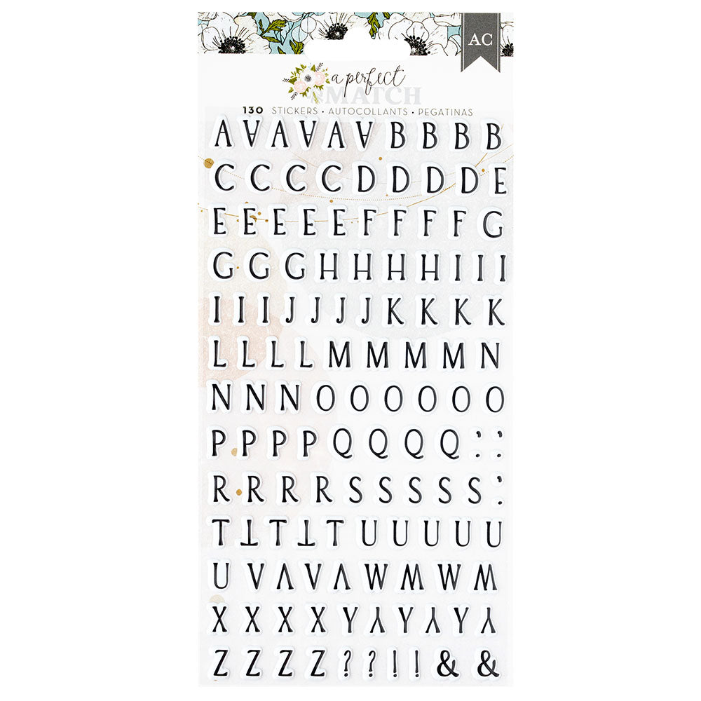 116C38C3-71F5-4F3D-B60F-33B4055C8B4D.jpg AC American Crafts A PERFECT MATCH Puffy Stickers 130pc - Image 1