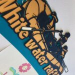 Laser Cut WHITE WATER RAFTING Diecut Scrapbook Title - Image 3