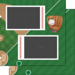 Scrapbook Customs Quick Pages BASEBALL LEFT & RIGHT 12"X12" Scrapbook Papers - Image 6
