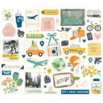 Simple Stories HAPPY TRAVELS BITS & PIECES 56pc - Image 2