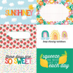 Echo Park Sunny Days Ahead 6X4 JOURNALING CARDS 12”X12” Scrapbook Paper - Image 2