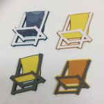 BEACH CHAIRS 3D Scrapbook Die Cut Embellishment