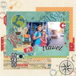 Simple Stories Travel Notes GO SEE DO 12x12 Scrapbook Paper - Image 6