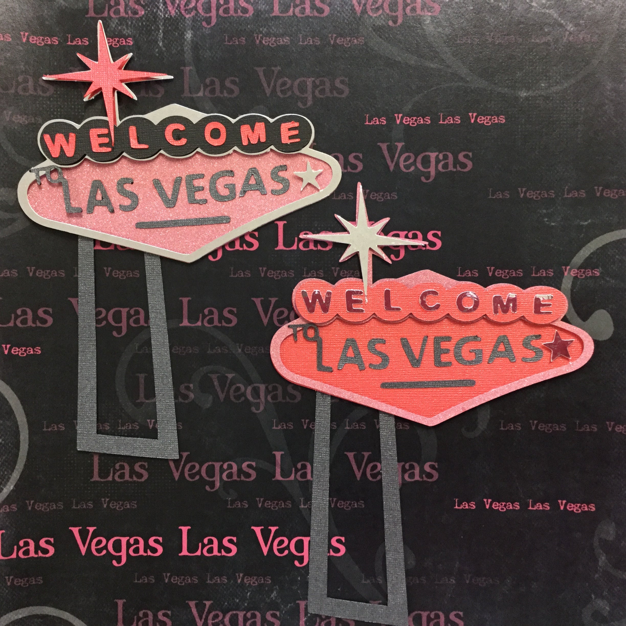 13E3323C-6C54-4D6F-9CBC-179AD26862B3.jpg WELCOME TO LAS VEGAS SIGN Las Vegas Scrapbook Diecut - Image 1