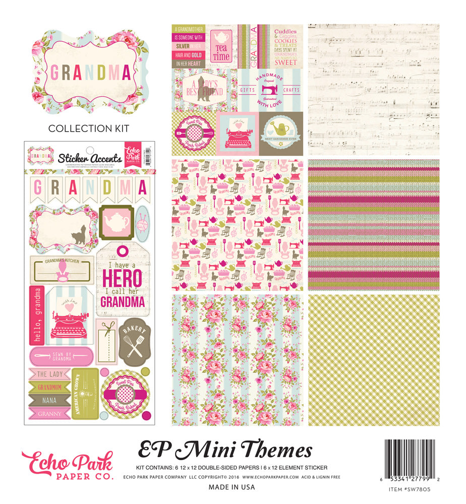 13F45BDF-796D-40FD-BA42-D47B9B16A9C3.jpeg Echo Park GRANDMA 12"X12" Scrapbook Kit - Image 1