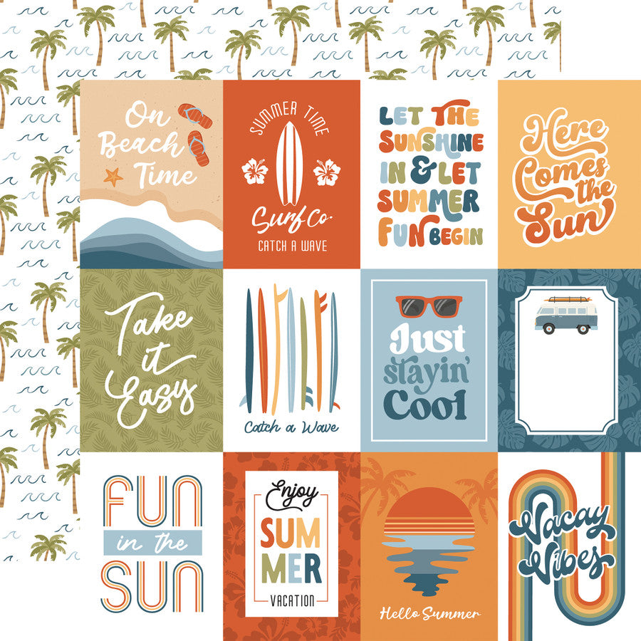 14C1BA89-D97F-4224-872F-31C08D7A1349.jpg Echo Park SUMMER VIBES 12"X12" DoubleSided Scrapbook Paper - Image 1