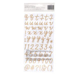 Thickers Again & Again SIMPLICITY Gold Puffy Letter Stickers - Image 2