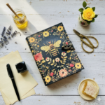 Soft Leather Journal Grimoire APIARY GODDESS BEE Blank A7 200pg - Image 2