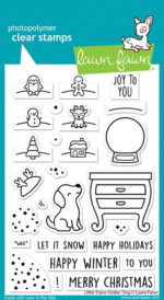 Lawn Fawn LITTLE SNOW GLOBE DOG Stamps & Die SET - Image 2