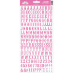 Doodlebug Love Letters BUBBLEGUM Alphabet Stickers