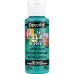 DecoArt Crafter's Acrylic DARK TURQUOISE Acrylic Gloss Paint 2oz