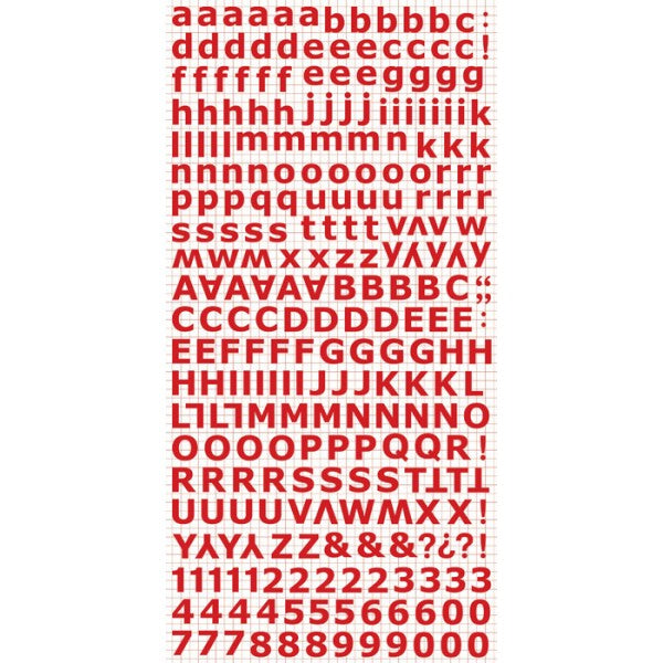 16E5AEF3-1966-4E95-8D59-05C9BF79B8EB.jpg Kaisercraft RED Alpha Sticker Sheet - Image 1
