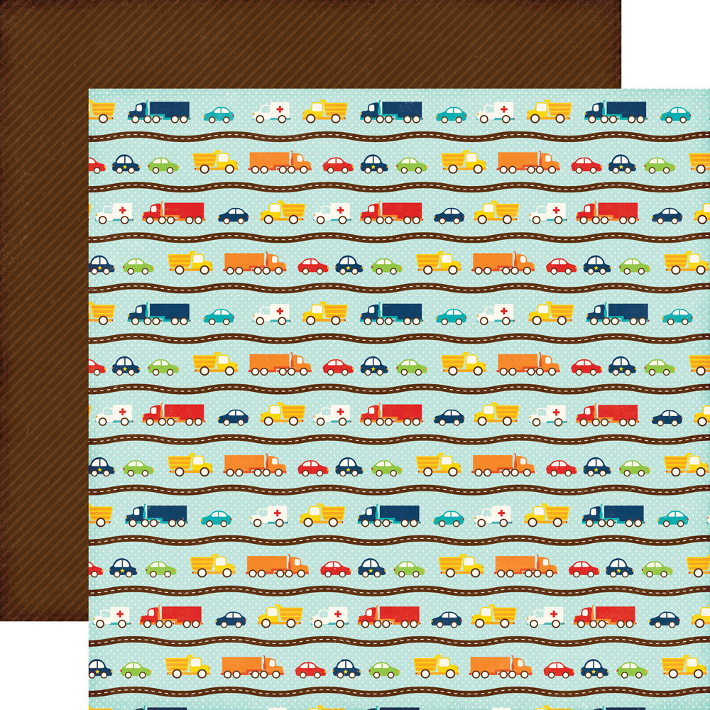 16F7757C-284A-456A-83CC-277957BE32F7.jpg Echo Park Little Man CARS 12"x12" Paper - Image 1