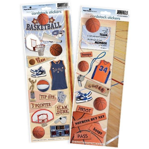 170B1F19-FD68-4924-862C-0851EEE0349A.jpg Paper House BASKETBALL CARDSTOCK STICKERS Value Pack - Image 1