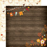 Echo Park The Story Of Fall WOOD FLORAL 12"x12" Paper
