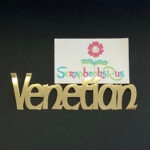 Laser Cut GOLD VENETIAN Diecut Scrapbook Title