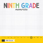 9th GRADE RULER DS 12"X12" Scrapbook Paper - Image 2