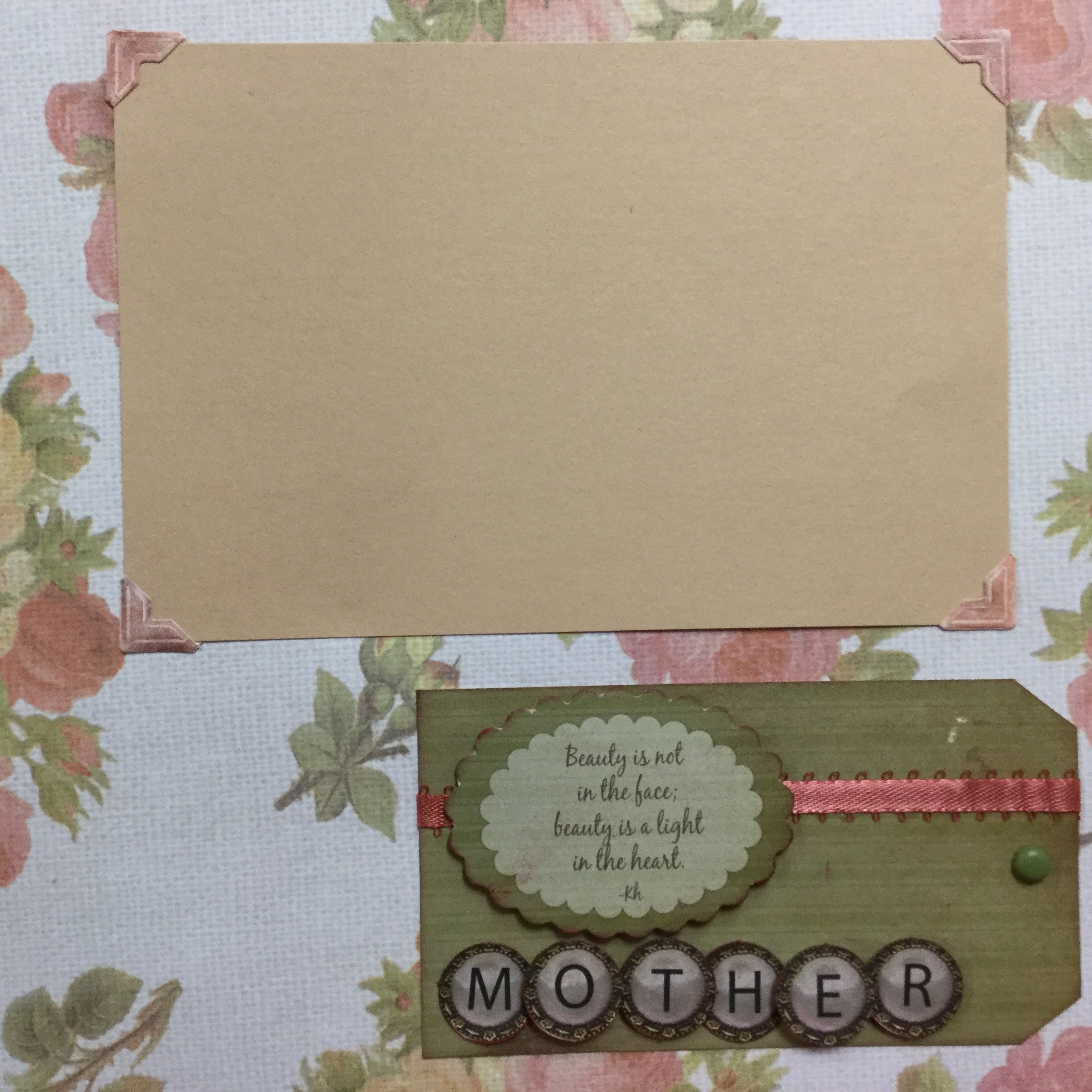 18DBA347-ED19-4192-980B-32654EA711B6.jpg Premade Pages $2.00 MOTHER 8” x 8" Scrapbook Pages - Image 1