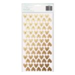 Thickers Dear Lizzy Fine Dandy SPARKLING Gold Heart Chipboard Foil Letter Stickers - Image 2