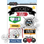 HOCKEY LIFE DOO-DAD Sports 6x9" Dimensional Stickers 16pc