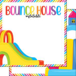 INFLATABLE BOUNCE HOUSE 12"x12" Scrapbook Paper