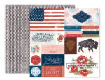 Pink Paislee SWEET FREEDOM 01 12"X12" Scrapbook Paper