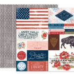 Pink Paislee SWEET FREEDOM 01 12"X12" Scrapbook Paper