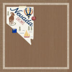 Scrapbook Customs NEVADA NATURAL CRAFT MAP 12”X12” Scrapbook Paper - Image 2