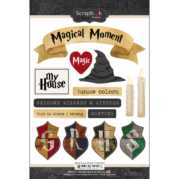1B6C7D29-AF99-4BFE-BB84-8BAD03D093EA.jpg Scrapbook Customs WIZARDING WORLD 3 STICKERS 14pc. - Image 1