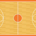 Scrapbook Customs BASKETBALL COURT #2 12X12 Paper