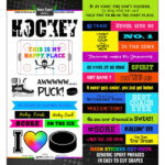 Neon Sport HOCKEY STICKER 6"X12" Scrapbook Customs