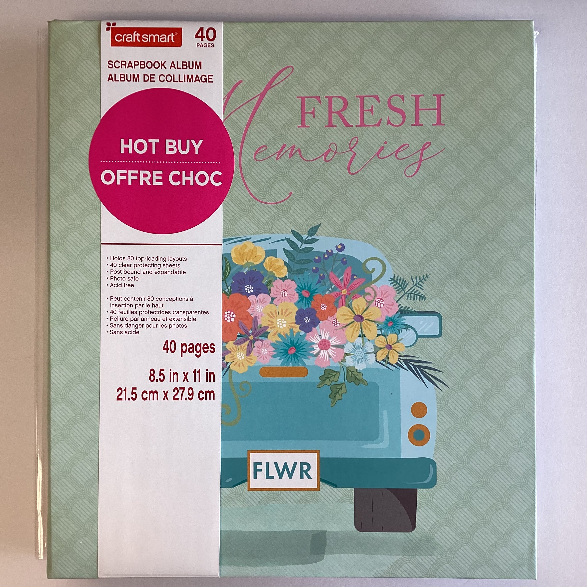 1CF7DDF9-97D1-424A-BB98-850CC63A88A4.jpg Postbound Album 8.5"X11” FRESH MEMORIES Scrapbook Memory Album - Image 1