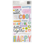 Thickers Pebbles COOL GIRL Foam and Cardstock Phrase Stickers 107pc - Image 2