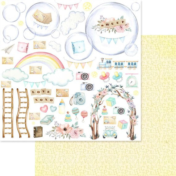 1DD62CF2-E307-406D-A689-C291F124B50A.jpg Asuka Studio Dreamland Collection DREAMY 12” x 12” Scrapbook Paper - Image 1