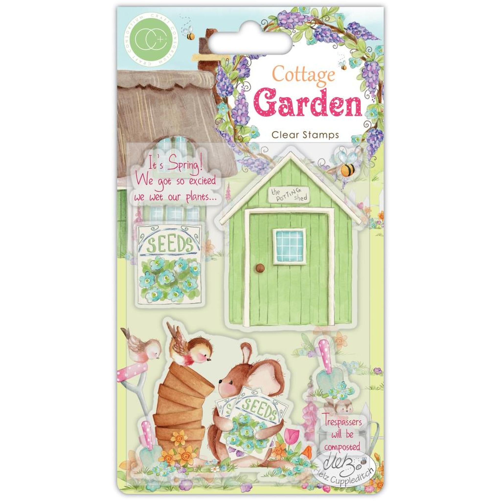 1E5562A8-3E3F-4F38-9032-021274F2ED50.jpg Craft Consortium Cottage Garden THE POTTING SHED Clear Stamps - Image 1