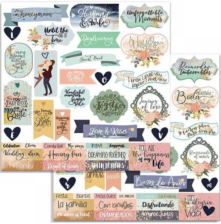 1EB3782B-CB5E-4550-8DF0-F0675C7CCEE2.jpg Stamperia LOVE STORY QUOTES SBB723 12"X12" Scrapbook Paper - Image 1
