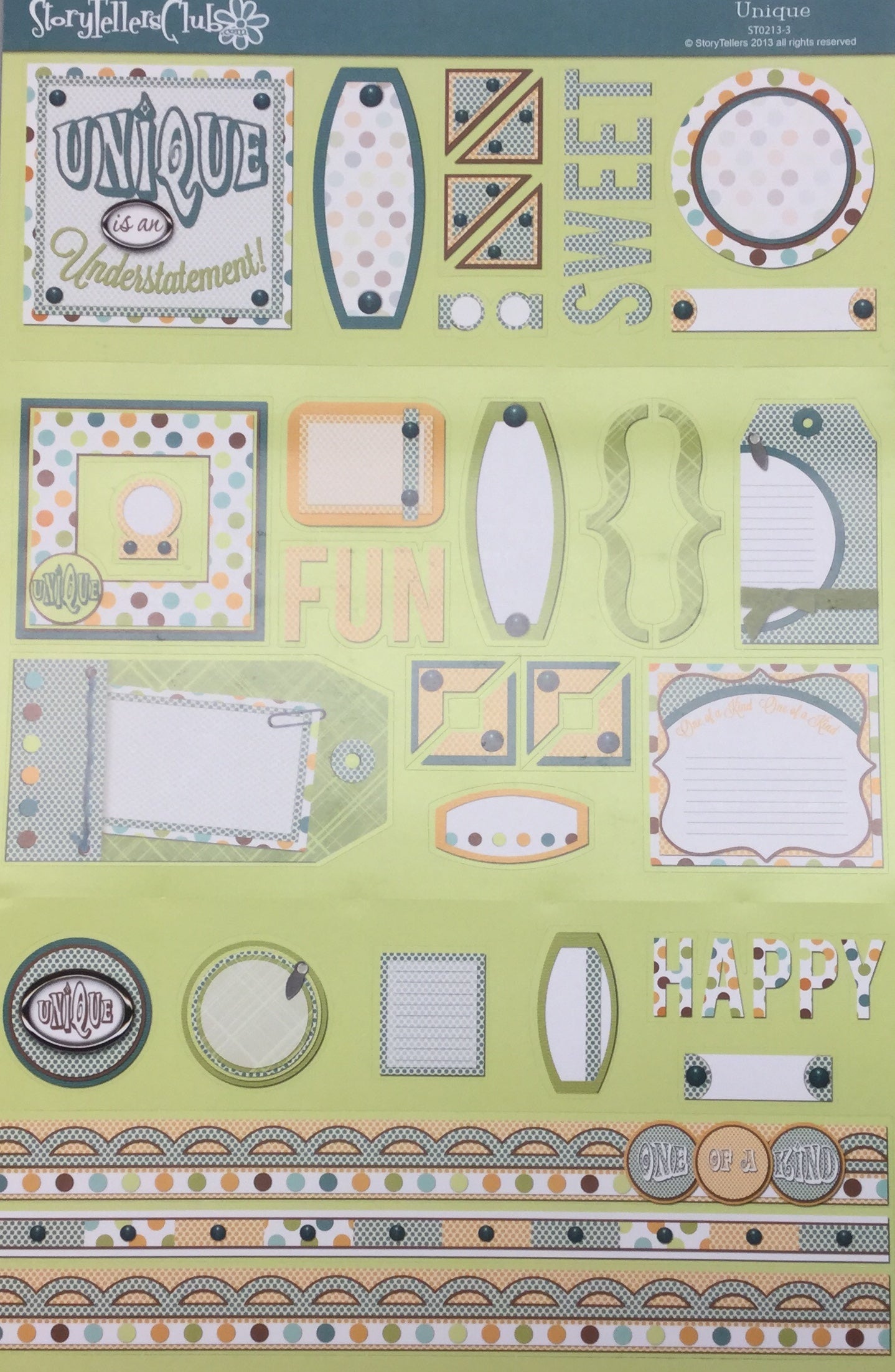 1EE28F97-2856-4B0E-8761-7AD706B29CBB.jpeg StoryTellers UNIQUE 13-3 Diecut Sheet 13"X18" - Image 1