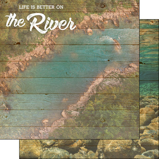1F8EFABD-7FA2-4BB8-B65B-75ADDF0EFD50.jpg RIVER, LIFE IS BETTER DS 12"X12" Paper Scrapbook Customs - Image 1