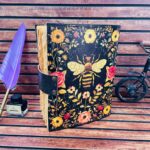 Soft Leather Journal Grimoire APIARY GODDESS BEE Blank A7 200pg - Image 3