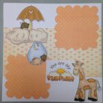 Page Kit BABY GIRL ORANGE (2) 12x12 Scrapbooks - Image 2