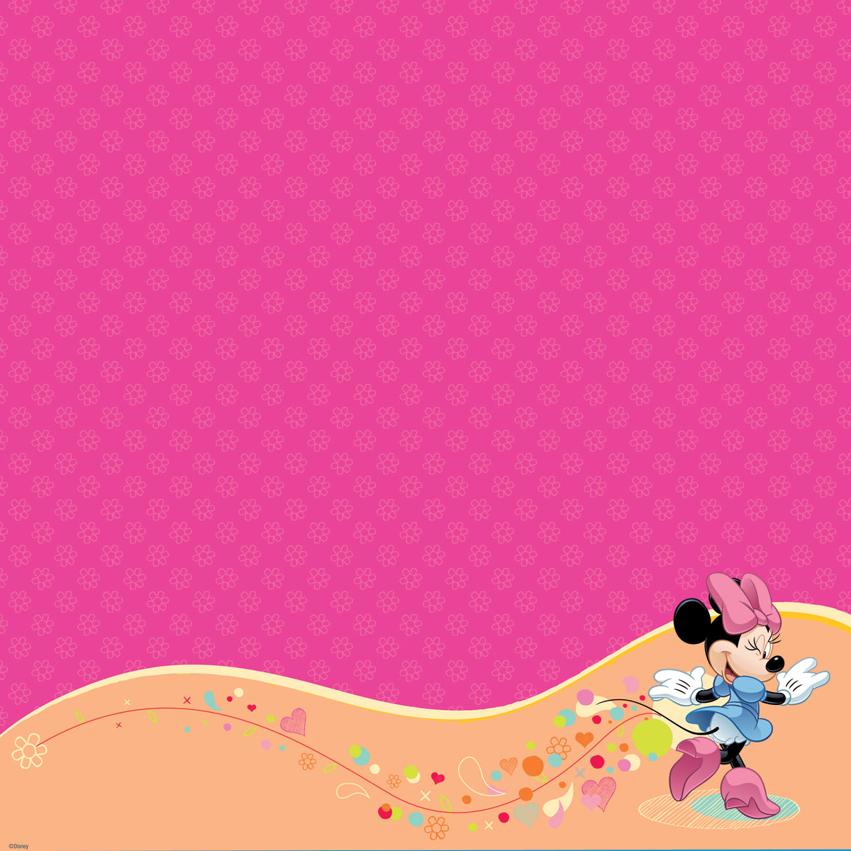 207394PR-IT-IM.jpg Disney Ek Success Mickey Family MINNIE MOUSE 12X12 Glitter Thermography Paper - Image 1
