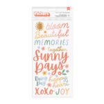 Pebbles Thickers SUNNY BLOOMS Foam Phrase Stickers 80pc