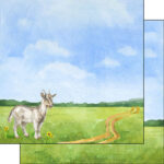 Scrapbook Customs GOAT DS Watercolor 12"X12" Scrapbook Paper
